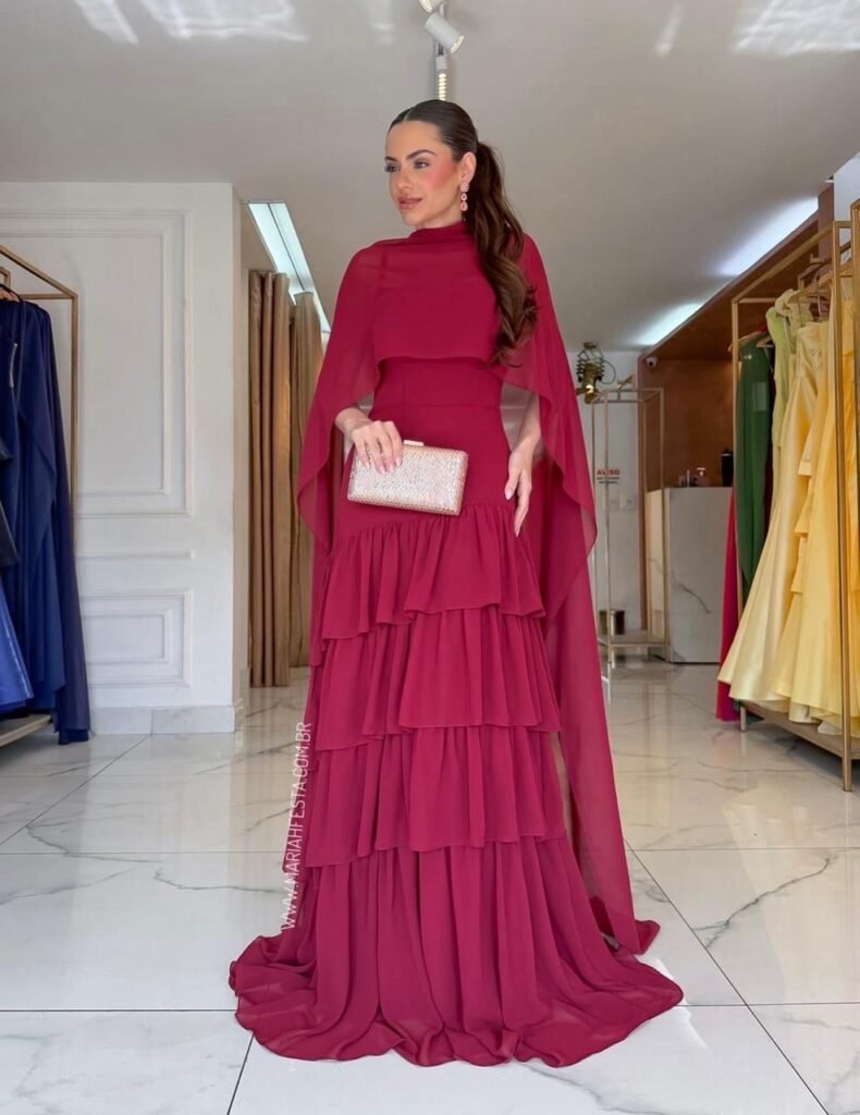 Vestido Longo Marsala