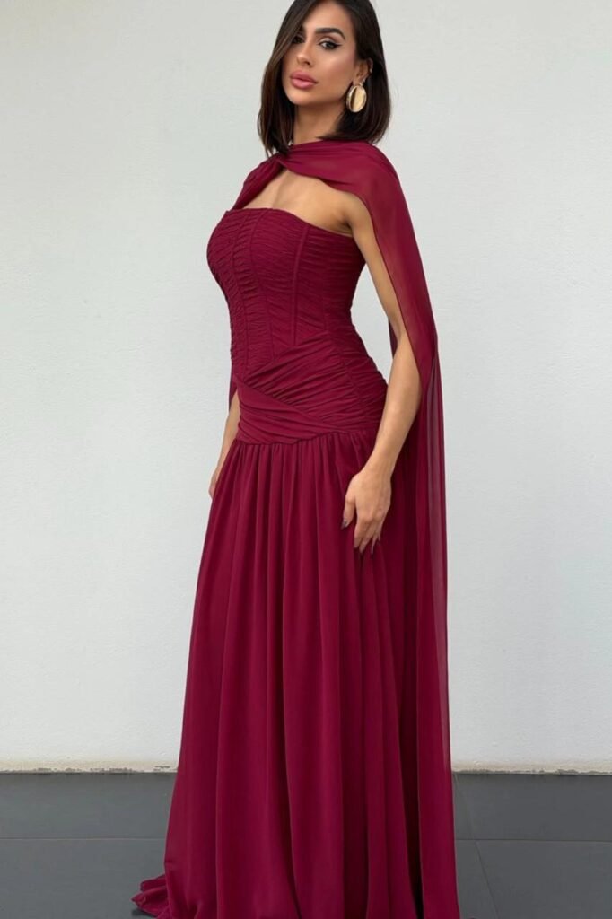 Vestido Longo Marsala Tomara que Caia