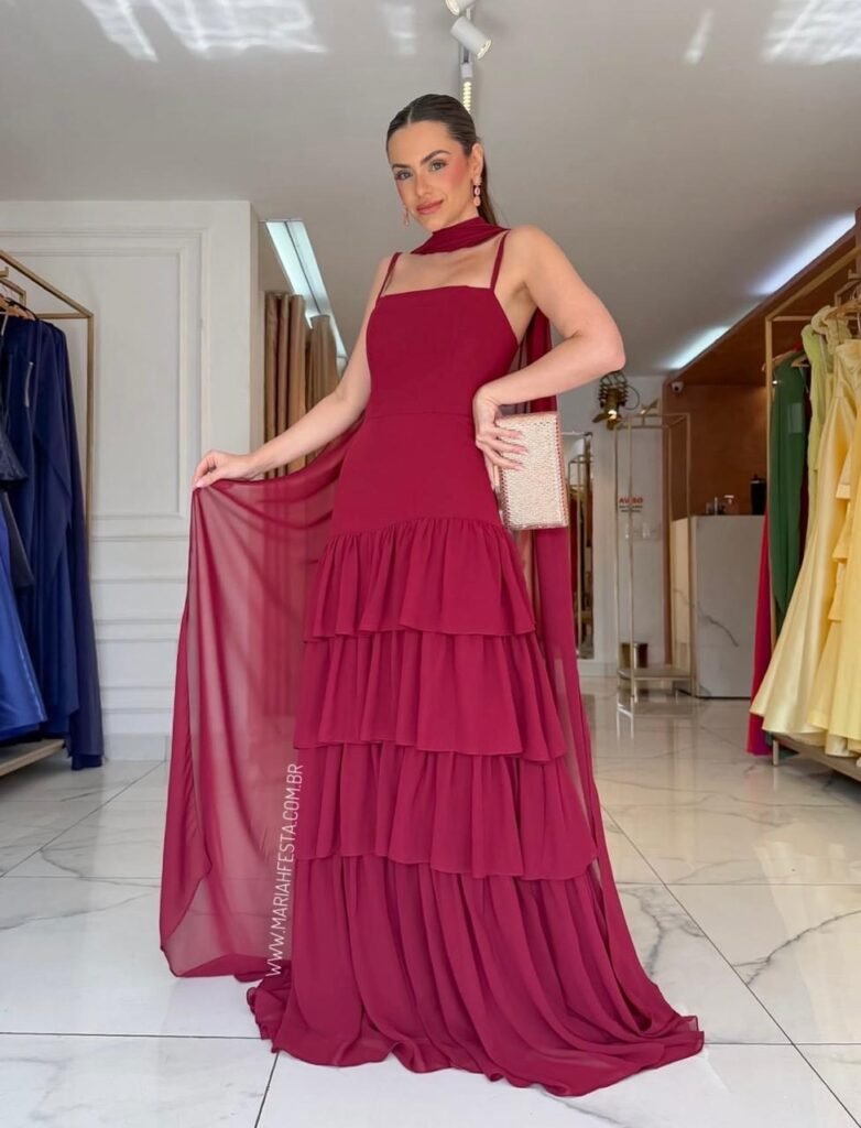 Vestido Longo Marsalaaa