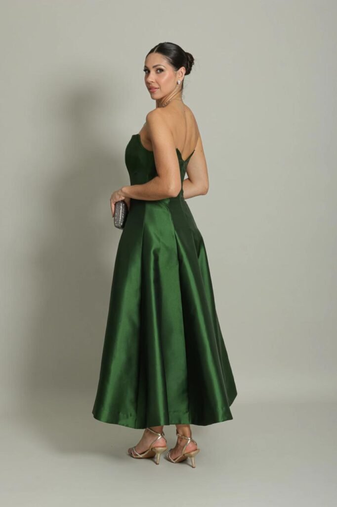 Vestido Longo Verde Esmeralda Tomara que Caiaa