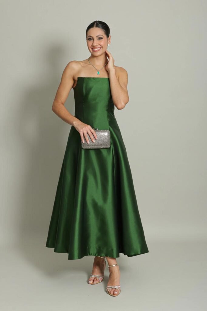 Vestido Longo Verde Esmeralda Tomara que Caiaaa