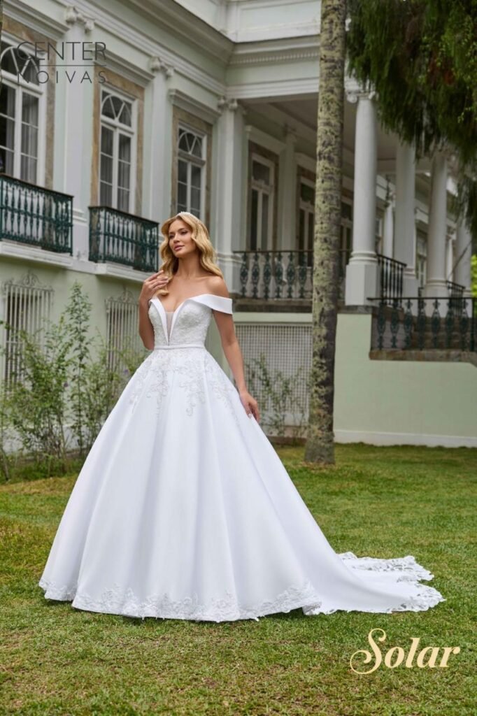 Vestido de noiva princesa ombro a ombro